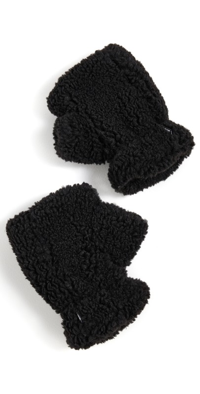 Apparis Ariel Luxe Teddie Mittens Noir