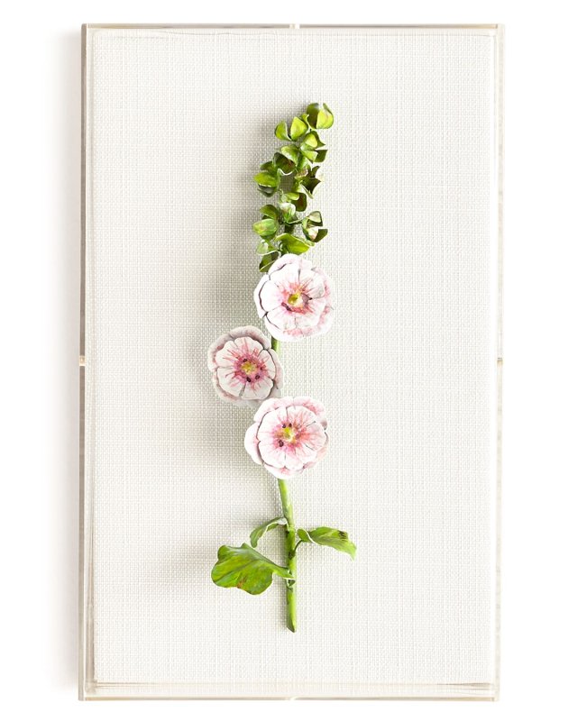 Original Painted Hollyhock Study