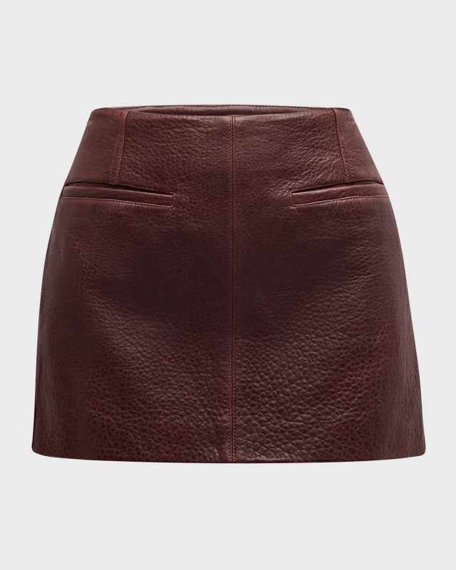 Cowan Leather Mini Skirt