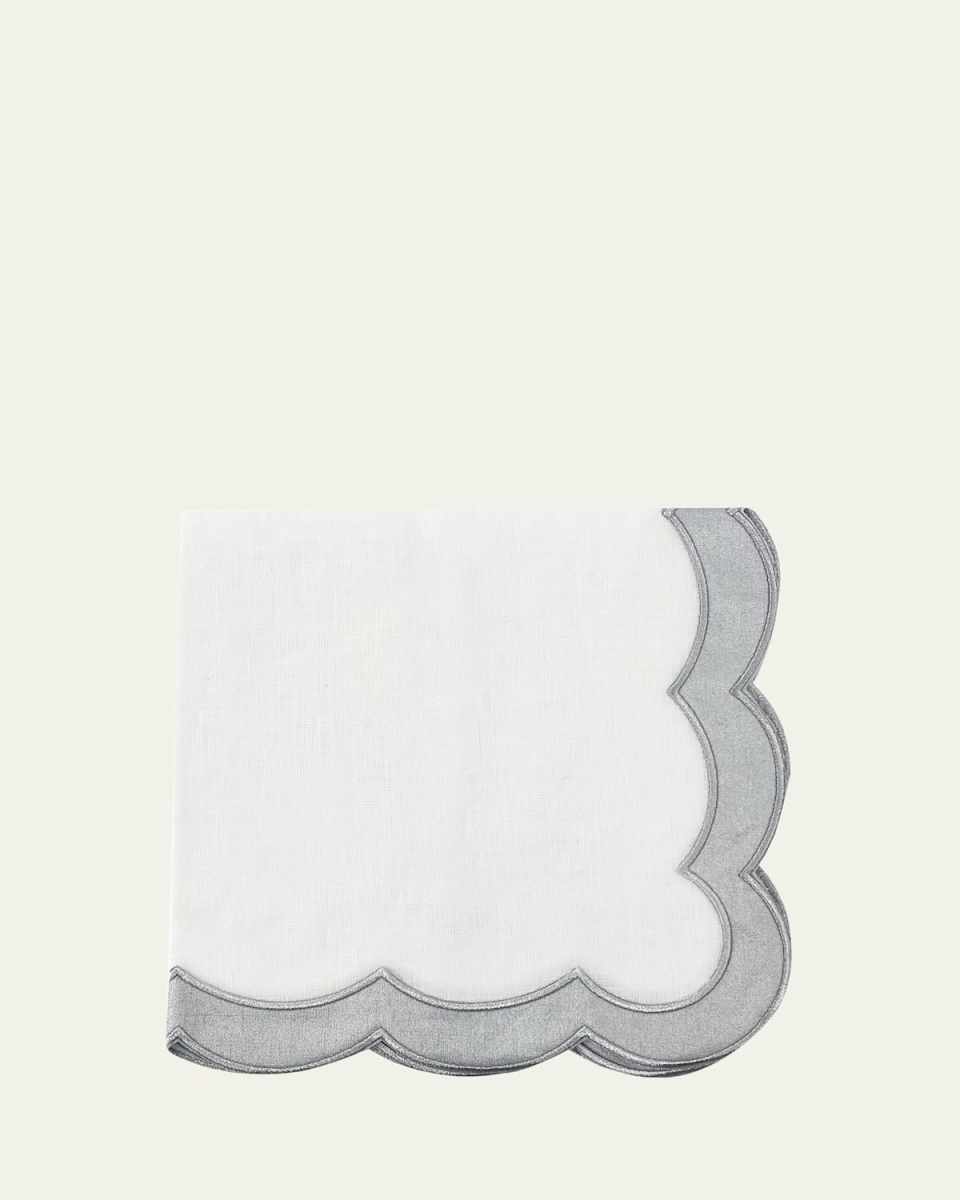 Earth Scalloped Border Napkin, 22" Square