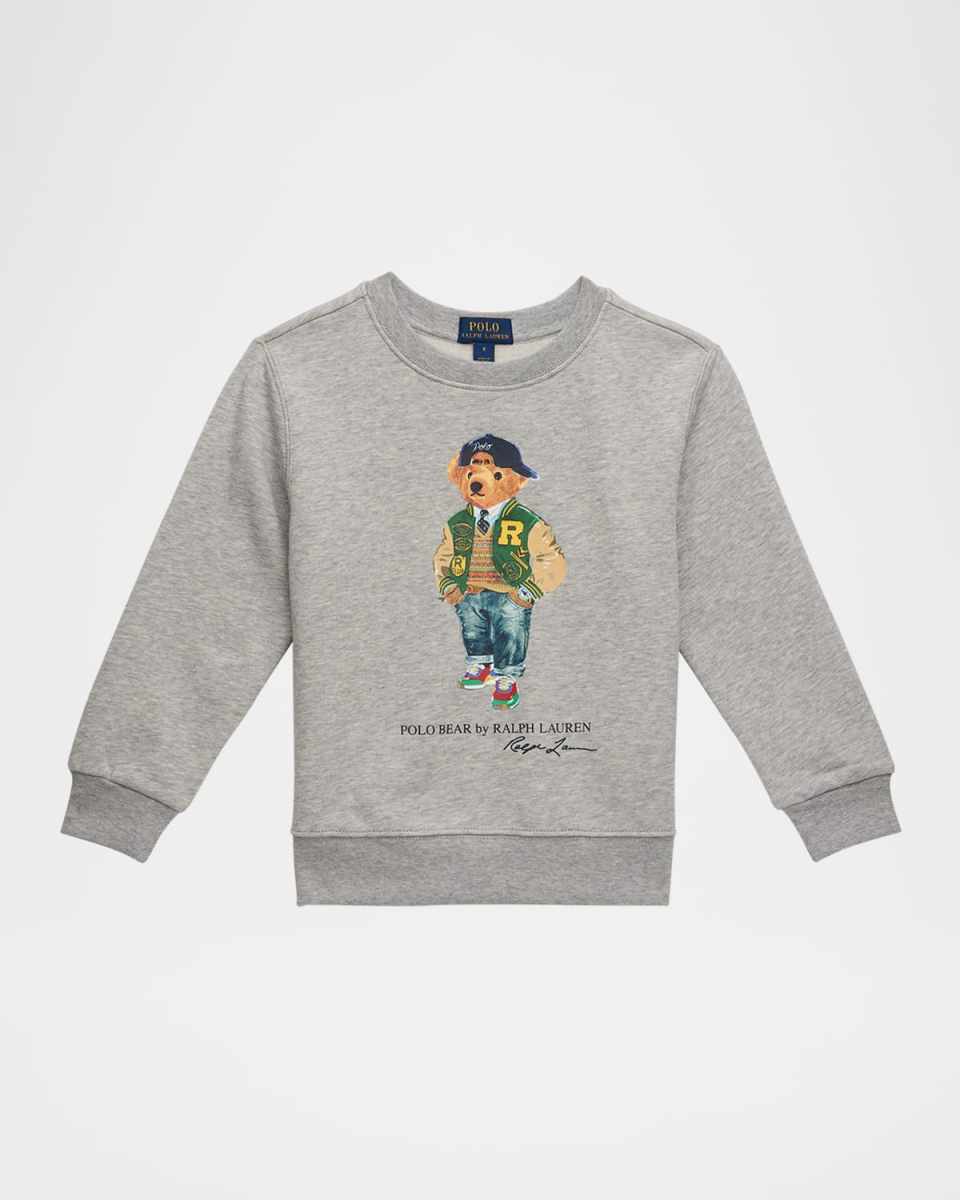 Boy's Graphic Polo Mascot Sweatshirt, Size 2-7