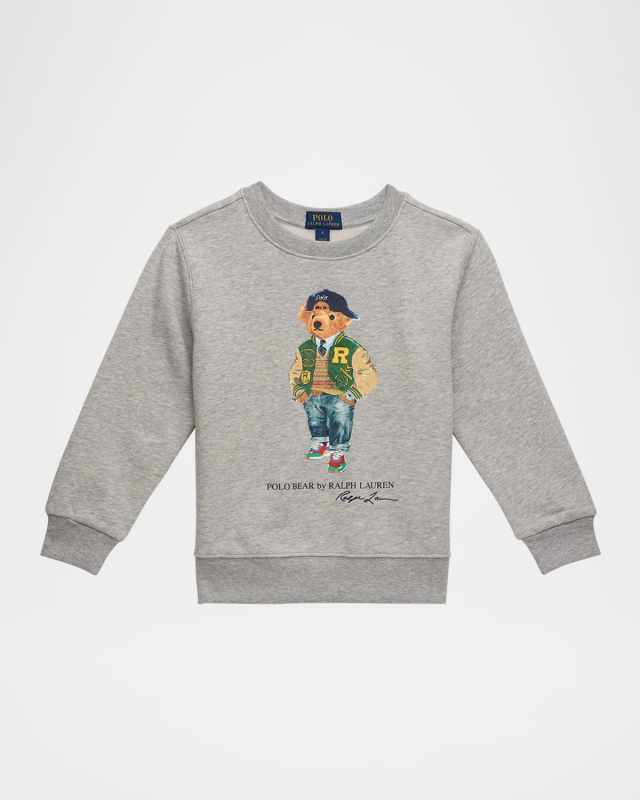 Boy's Graphic Polo Mascot Sweatshirt, Size 2-7
