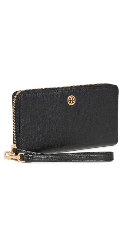 Tory Burch Robinson Zip Continental Wallet Black