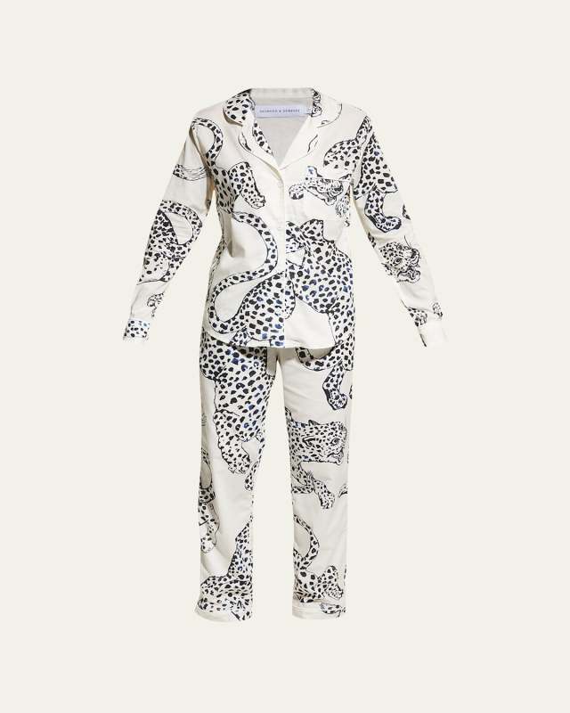 Large Leopard Long-Sleeve Pajama Set
