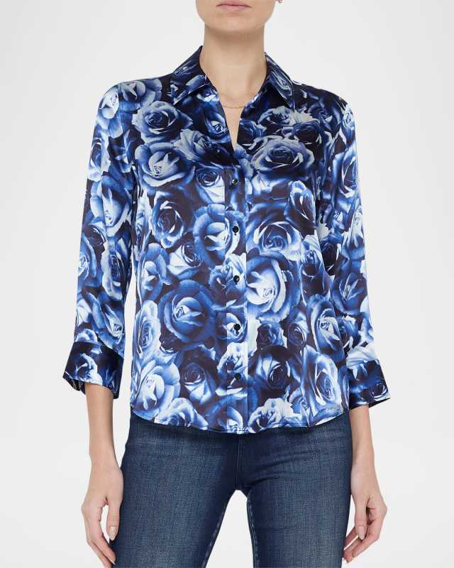 Dani Rose Silk Blouse