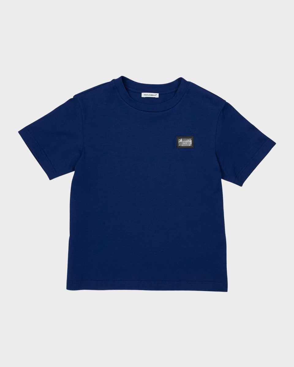 Boy's Logo Plaque T-Shirt, Size 8-14