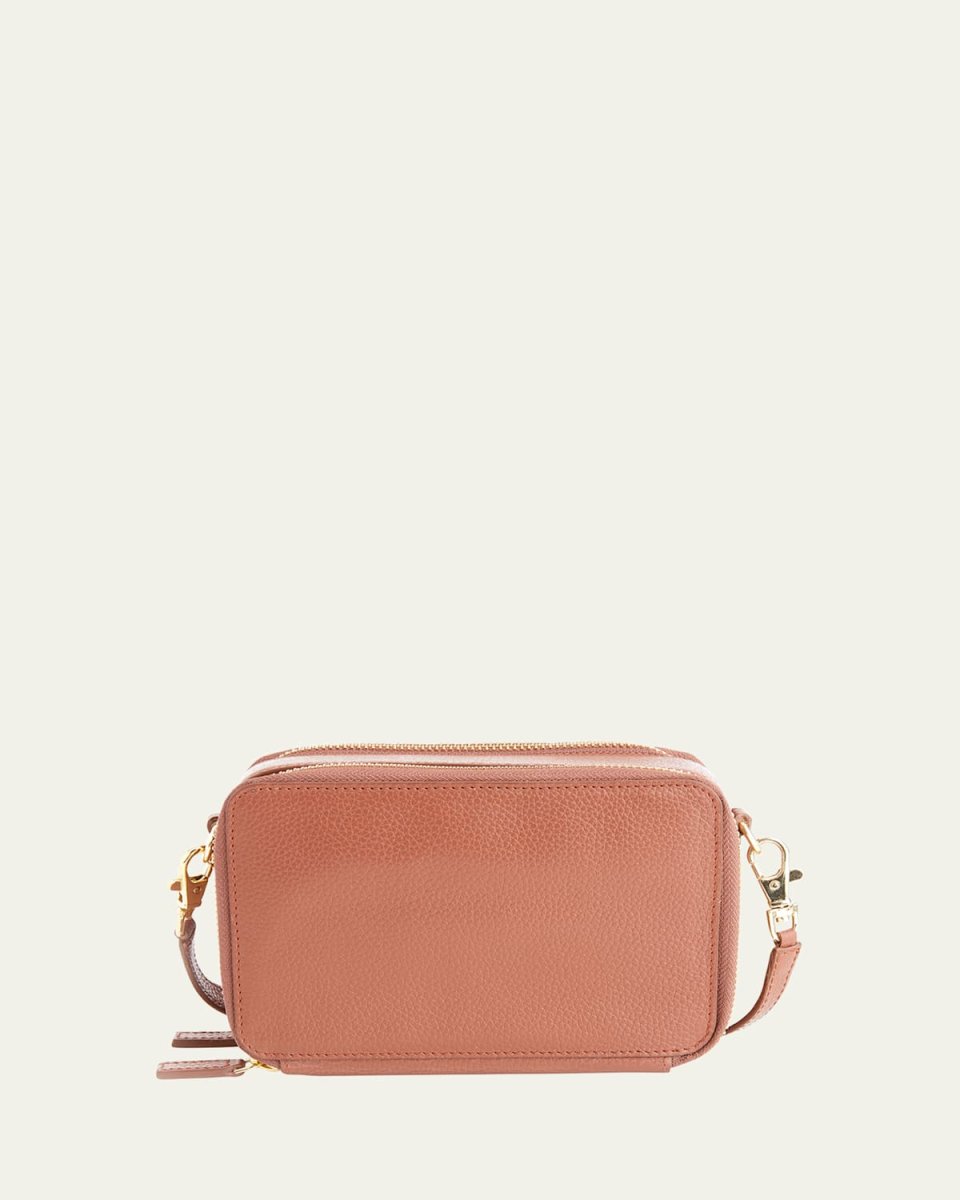 Monogrammed Leather Crossbody Bag