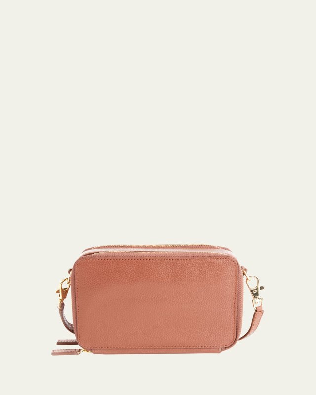 Monogrammed Leather Crossbody Bag