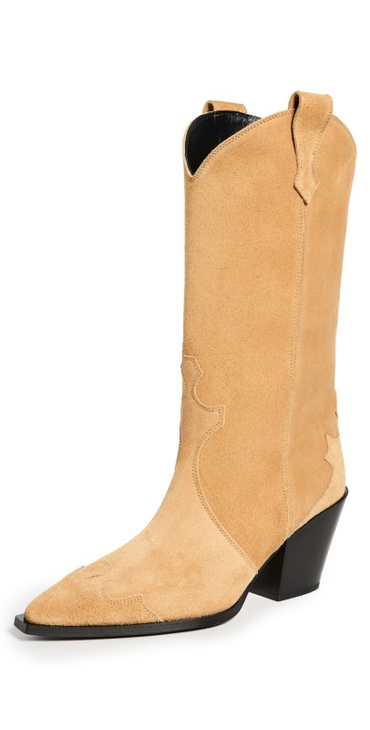 AEYDE Ariel Cow Suede Leather Caramel Boots Caramel
