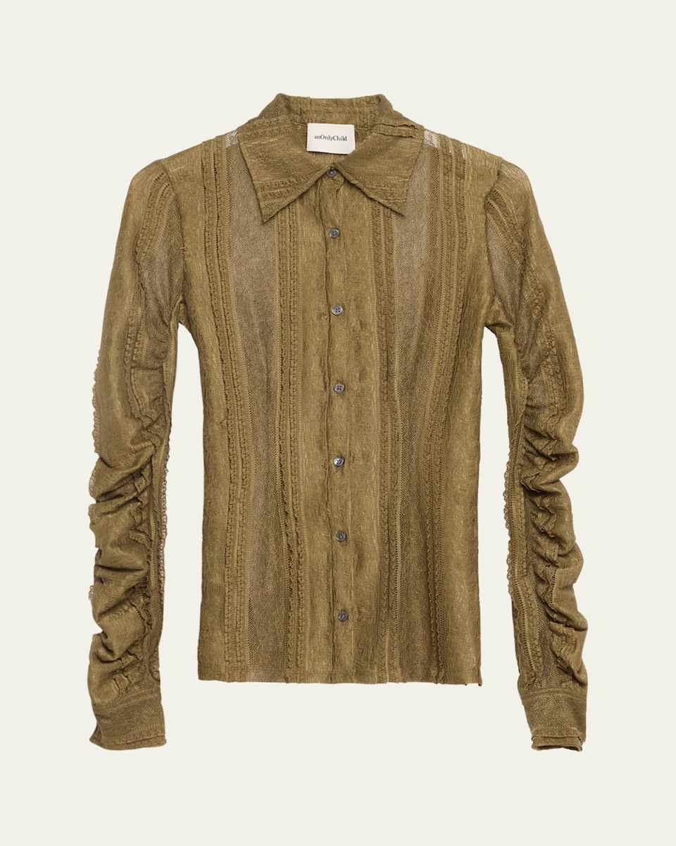 Luidas Ruched-Sleeve Shirt