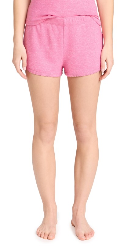 PJ Salvage Melange Sleep Shorts Hot Pink