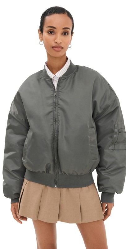 Lioness Essential Bomber Jacket Moss