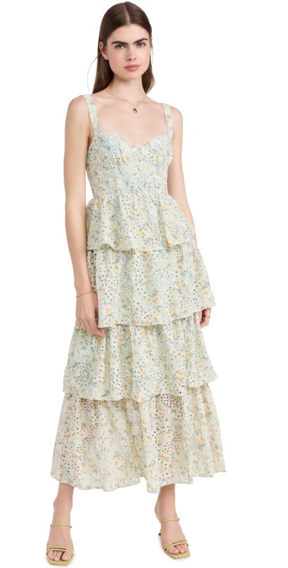ASTR the Label Mid Summer Dress Lt Mint Multi Floral