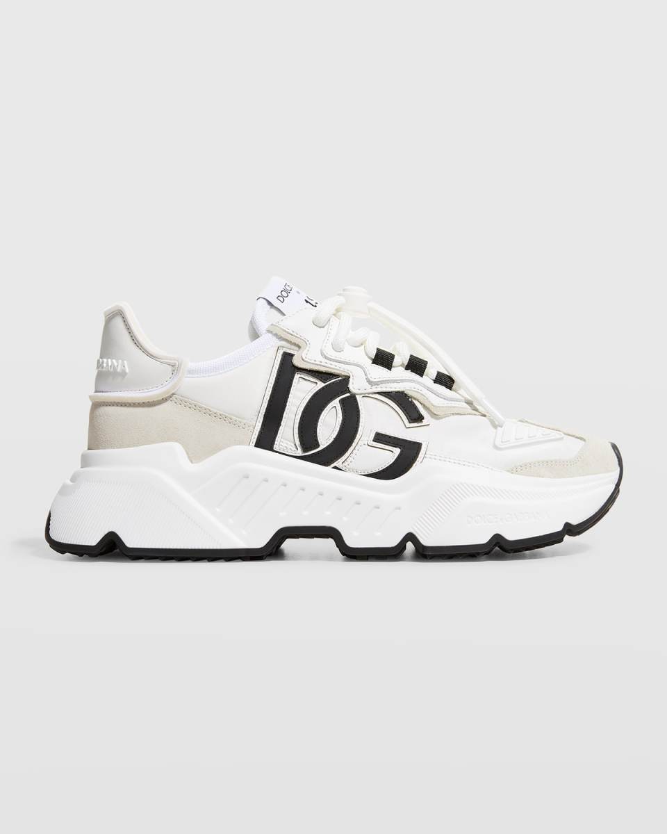 Daymaster Mixed Leather Runner Sneakers