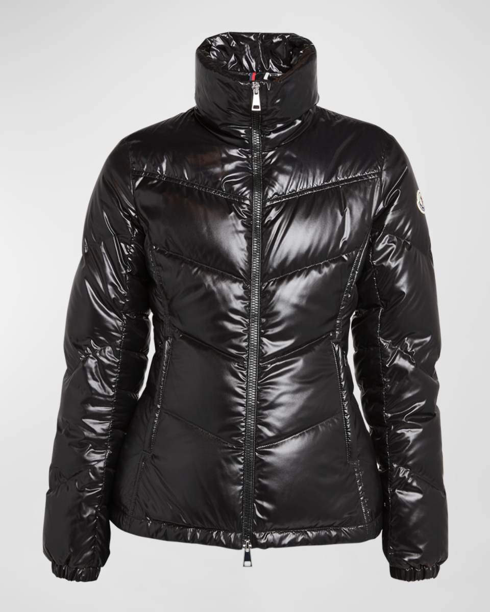 Gast Glossy Nylon Chevron-Quilted Jacket