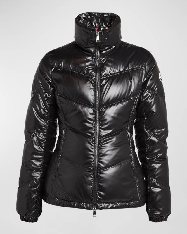 Gast Glossy Nylon Chevron-Quilted Jacket