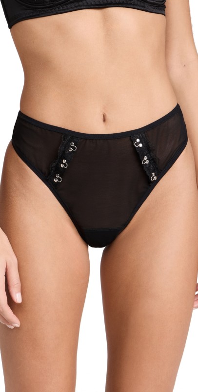 Hanky Panky Hanky Panky x Prabal Gurung Hook & Eye Thong Black