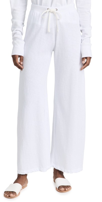 James Perse Wide Leg Sweatpants White
