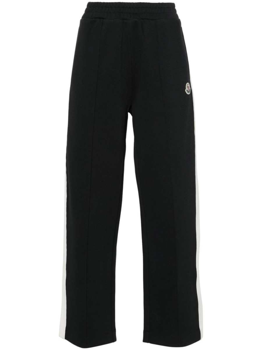 mid-rise striped wide-leg track pants