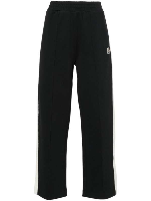 mid-rise striped wide-leg track pants