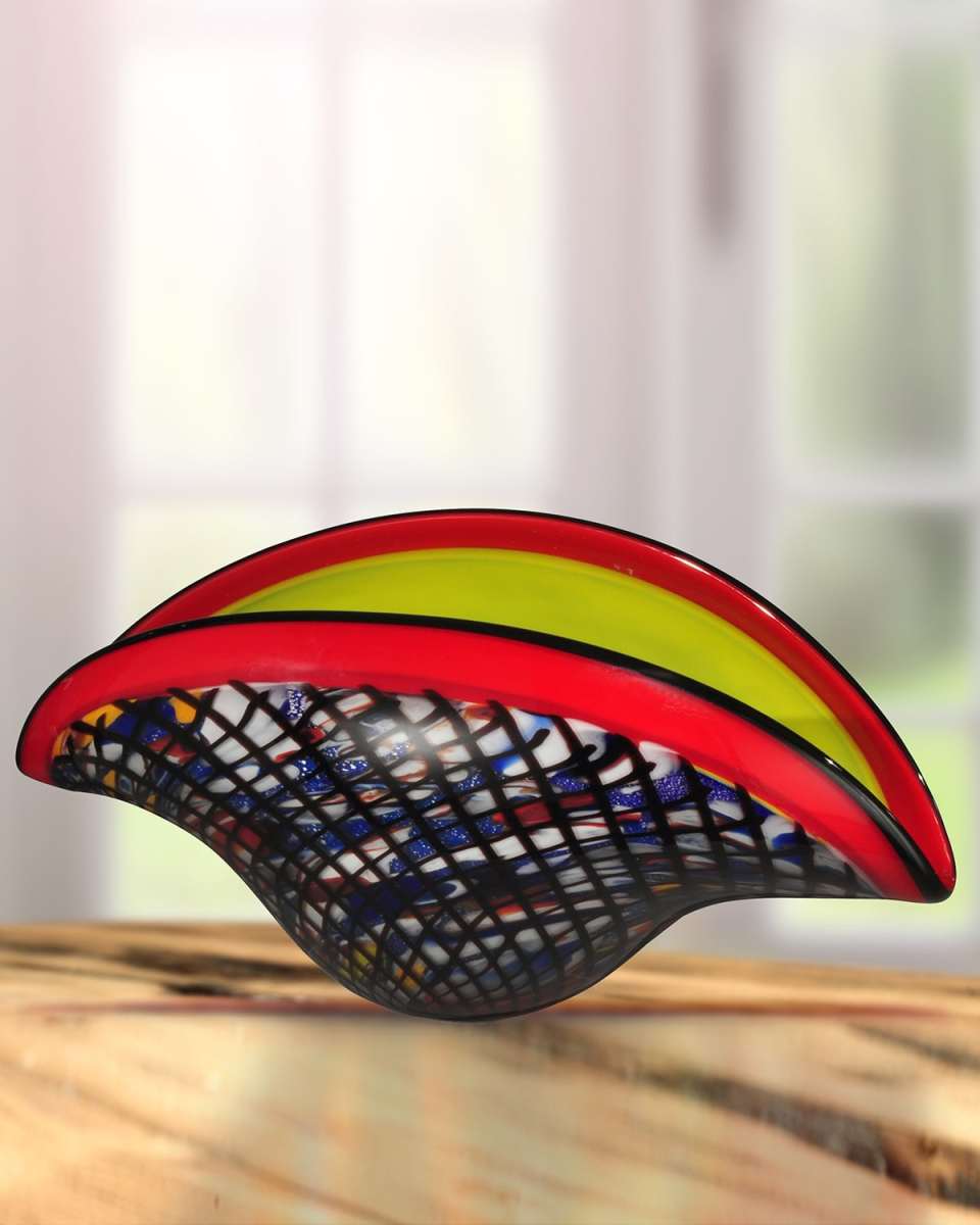 Fasoni Hand-Blown Art Glass Vase
