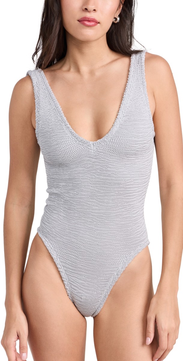 Hunza G Sadie One Piece Metallic Grey/Silver