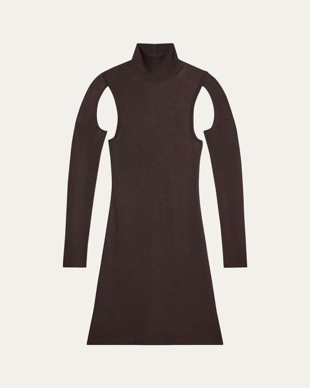 Air Cut-Out Turtleneck Dress