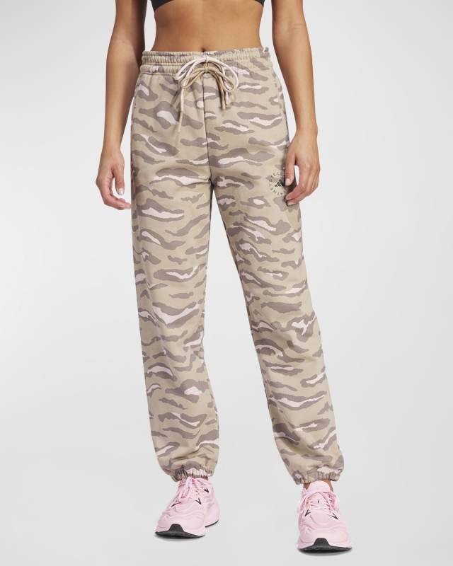 Animal-Printed Drawstring Sweatpants