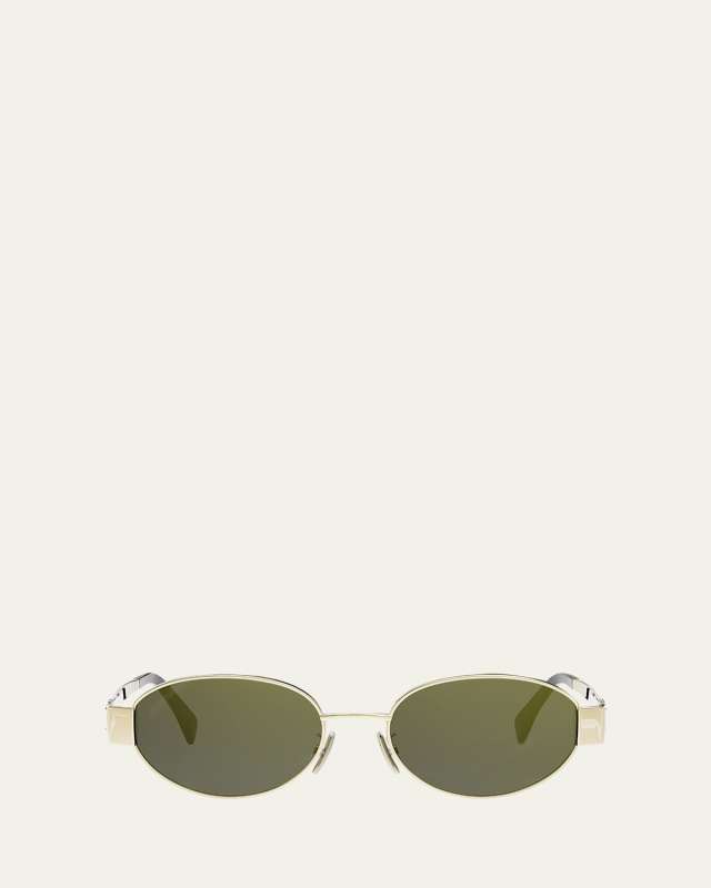 Triomphe Oval Metal Sunglasses