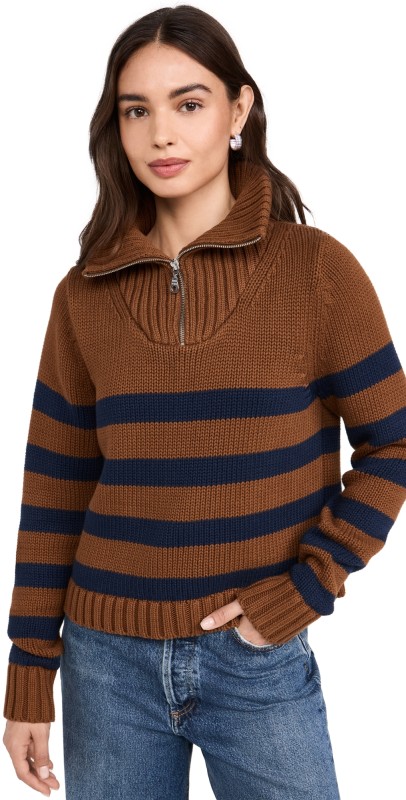 KULE The Matey Sweater Vicuna/Navy