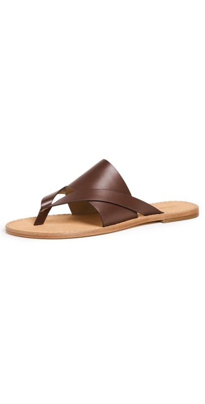 ALOHAS Eugene Brown Leather Sandals Brown