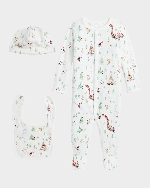 Boy's Christmas Themed Three-Piece Gift Set, Size 3M-9