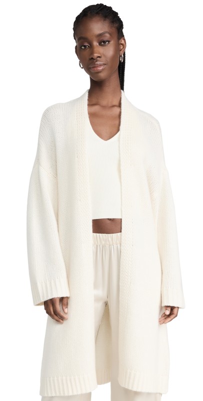 Sablyn Open Front Cashemere Cardigan Gardenia