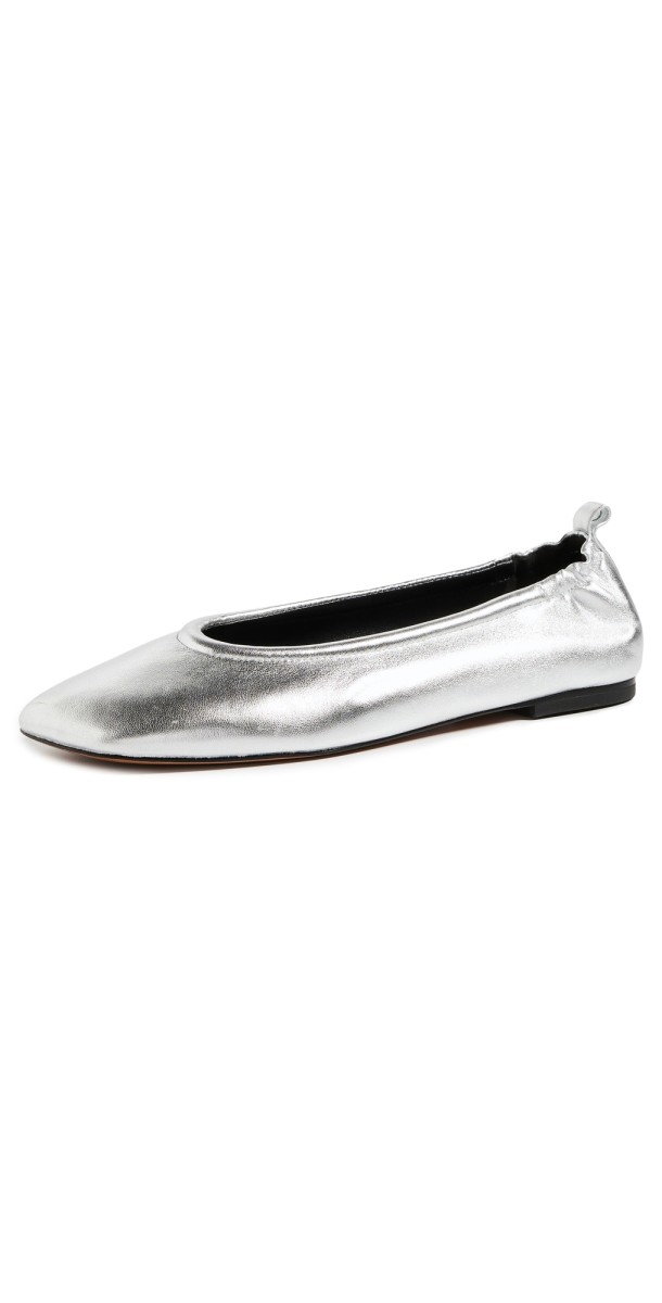 3.1 Phillip Lim ID Stretch Back Ballet Flats Silver
