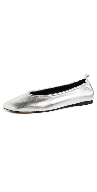 3.1 Phillip Lim ID Stretch Back Ballet Flats Silver