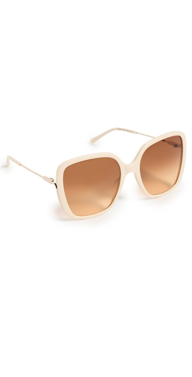Chloe Elys Sunglasses Ivory/Gold/Brow