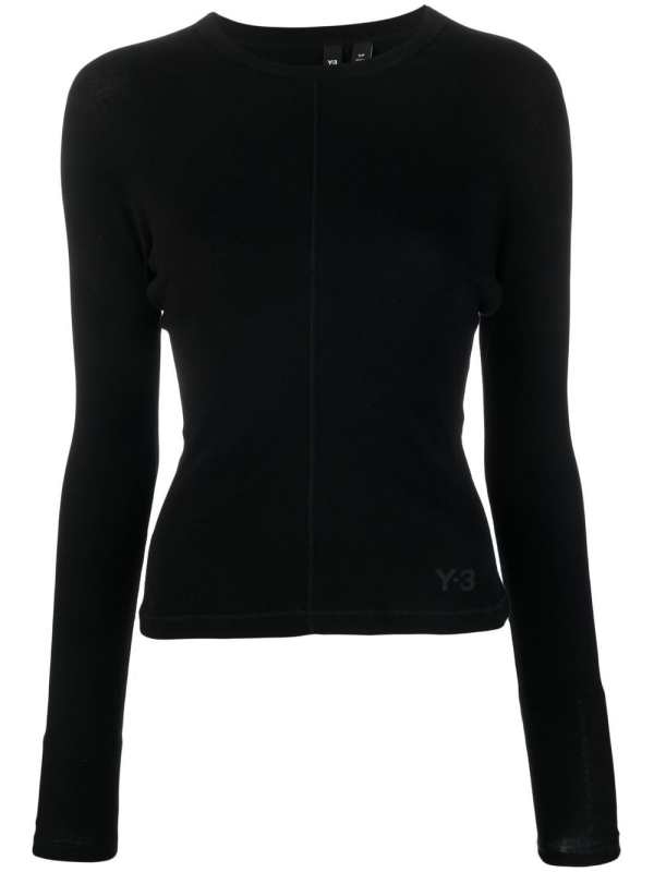logo-print long-sleeve top