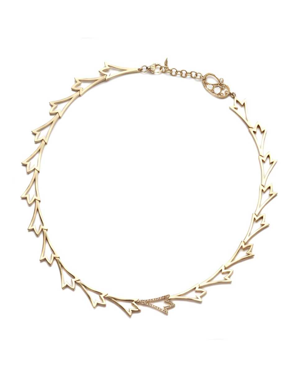 20K Sagrada Labyrinth Diamond Necklace
