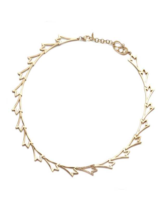 20K Sagrada Labyrinth Diamond Necklace