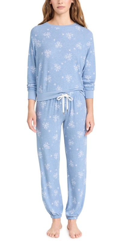 Honeydew Intimates Star Seekerounge Set PEPPERMINT SNOWFLAKE