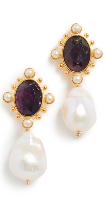 Brinker + Eliza Rosalie Earrings Amethyst