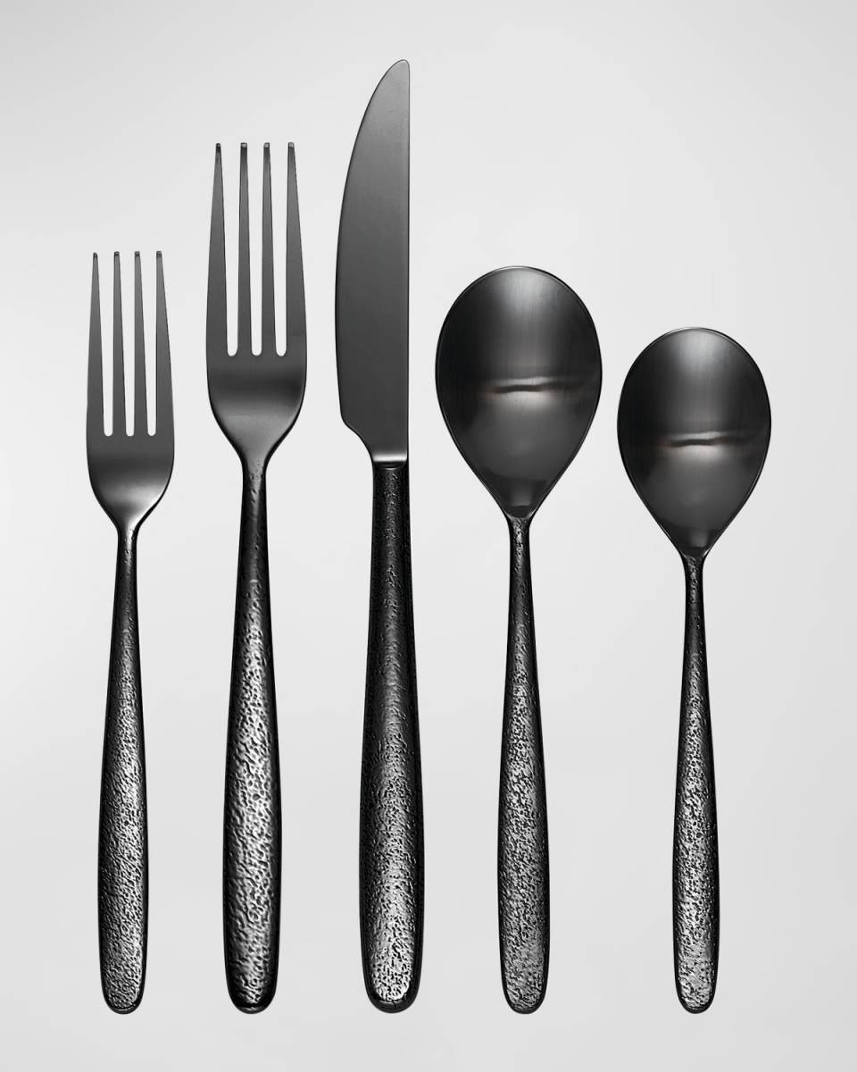 Storm Black 20-Piece Everyday Flatware Set