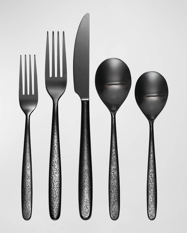 Storm Black 20-Piece Everyday Flatware Set