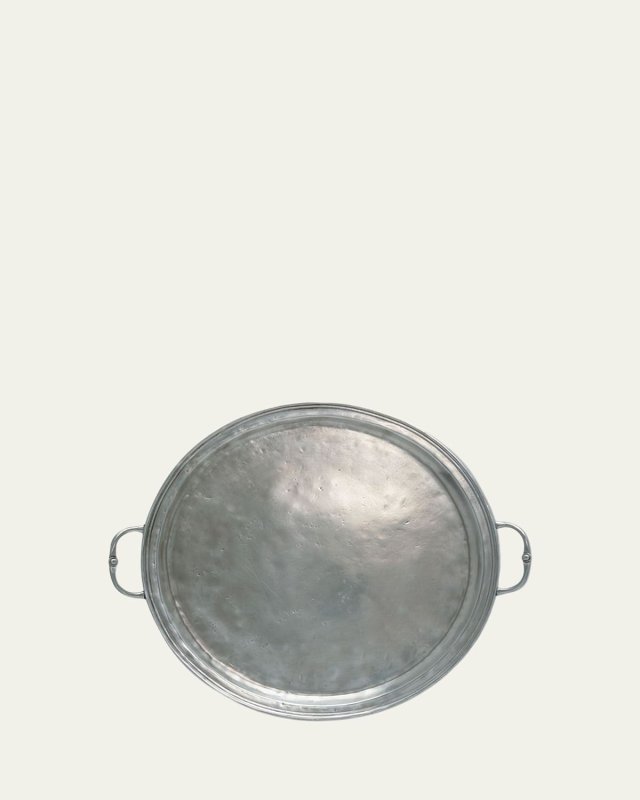 Large Round Tray with Handles