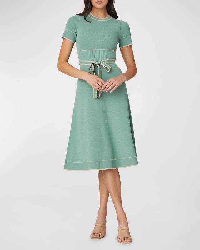 Addison Ribbed A-Line Midi Dress