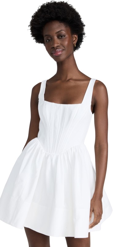 STAUD Landscape Dress White