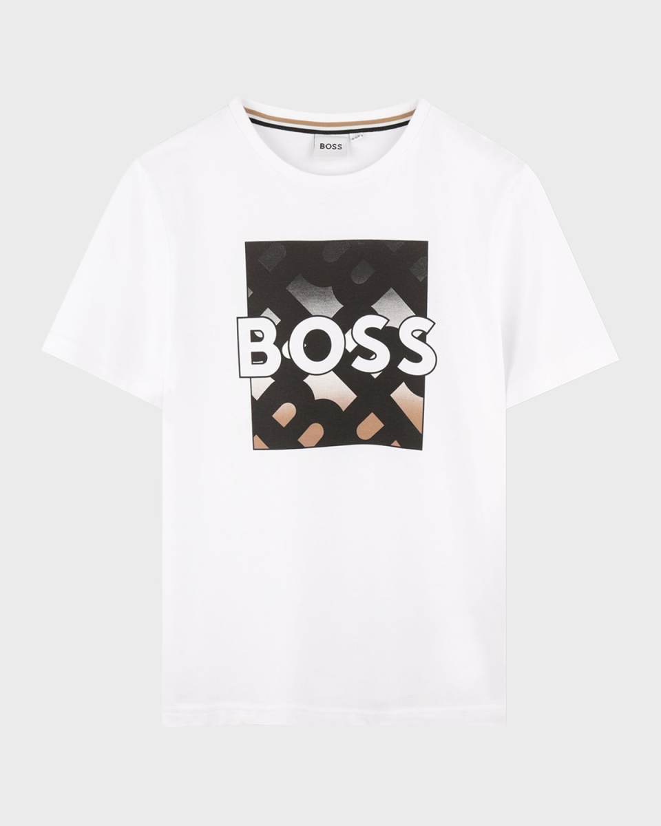 Boy's Gradient Logo-Print T-Shirt, Size 14-