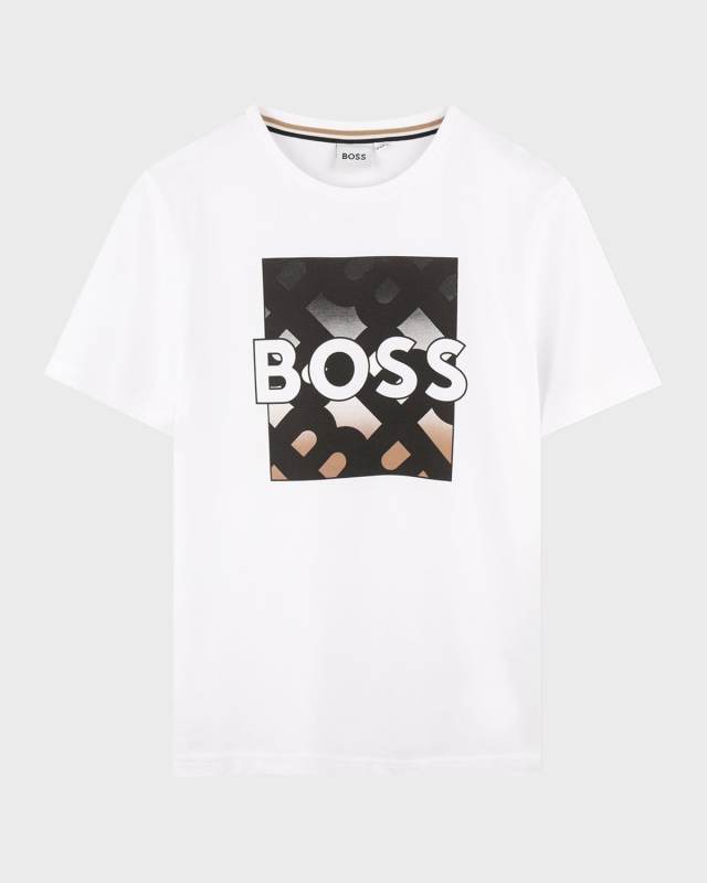 Boy's Gradient Logo-Print T-Shirt, Size 14-