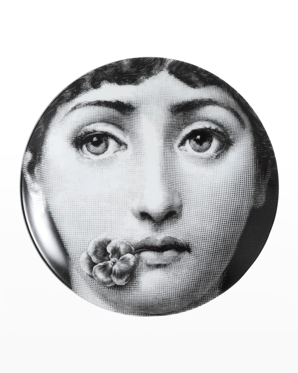 Tema E Variazioni n. 137 Face with Flower Wall Plate