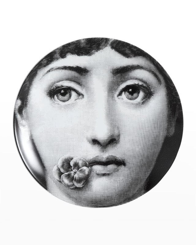 Tema E Variazioni n. 137 Face with Flower Wall Plate